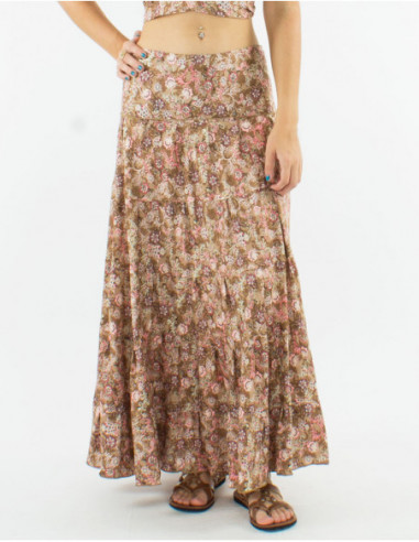 Romantic long skirt with ruffles