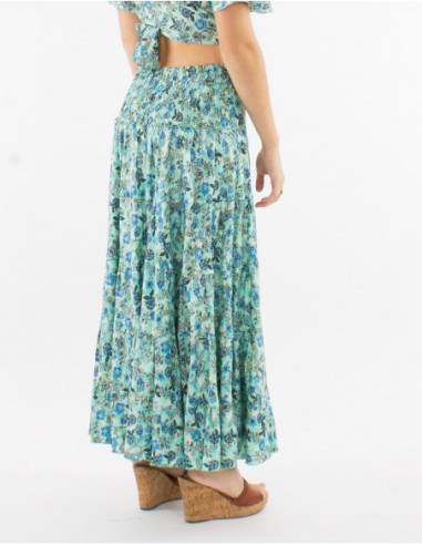 Romantic long skirt with ruffles