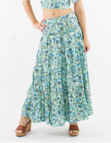 Romantic long skirt with ruffles