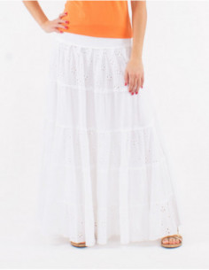 Long skirt with embroidered...