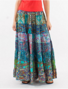 Long skirt with patchwork...