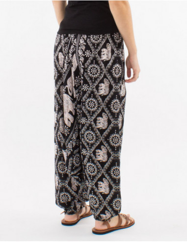 Ethnic saroual with elephant motif