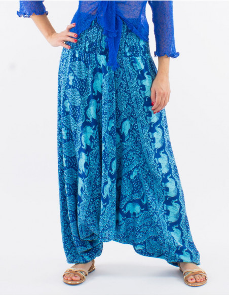 Pantalon sarouel hippie à éléphants
