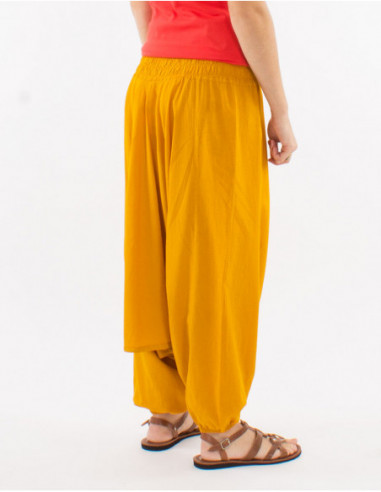 Sarouel fourche basse basique en coton