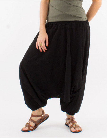 Basic cotton low-rise saroual