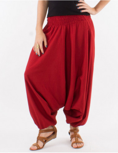Basic cotton low-rise saroual
