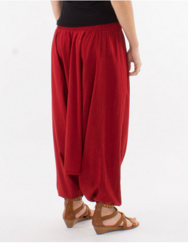 Sarouel fourche basse basique en coton