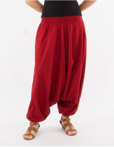 Basic cotton low-rise saroual