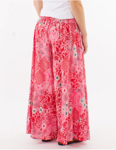 Pantalon oversize motif original argent