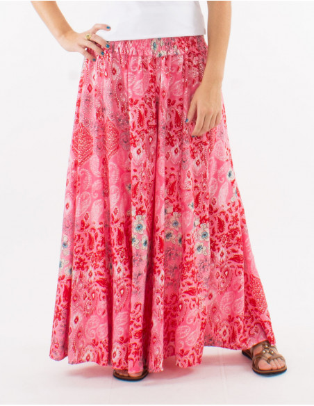 Pantalon oversize motif original argent