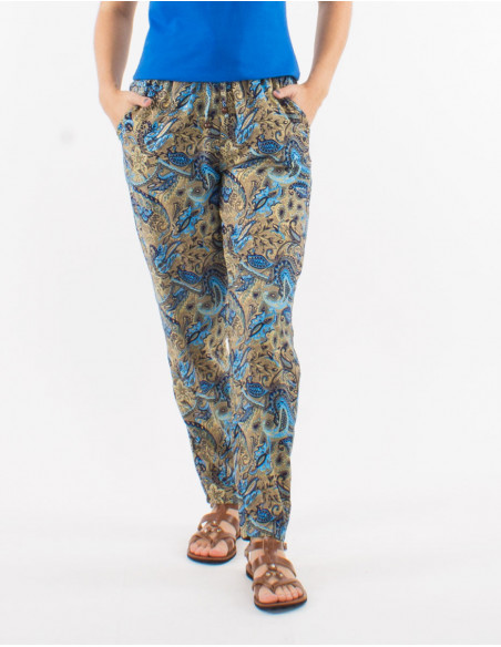 Fluid boho straight cut pant