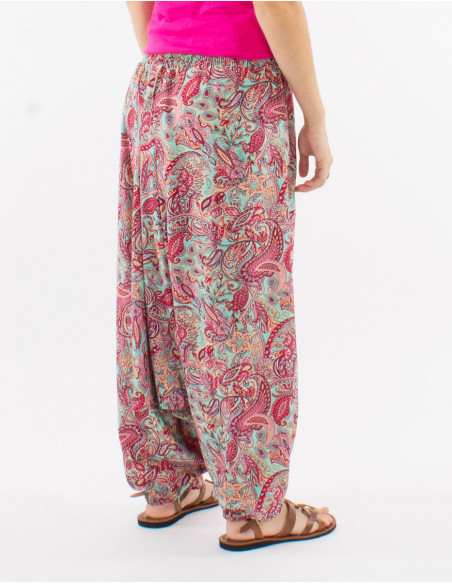 Gold cashmere boho sarouel pants