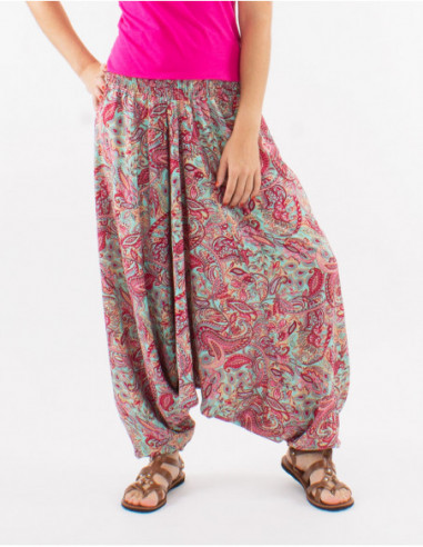 Gold cashmere boho sarouel pants