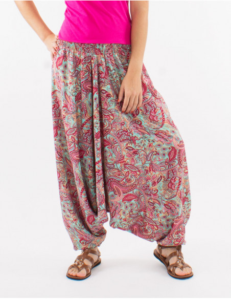 Gold cashmere boho sarouel pants