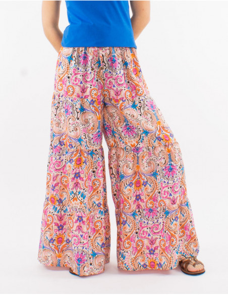Oversized cashmere summer pants