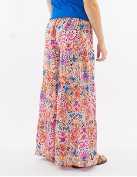 Oversized cashmere summer pants