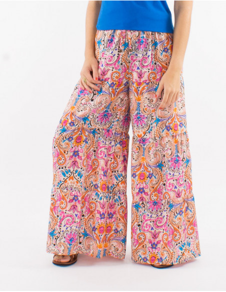 Oversized cashmere summer pants