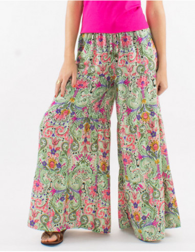 Oversized cashmere summer pants