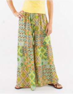 Pantalon extra large patchwork aztèque 2