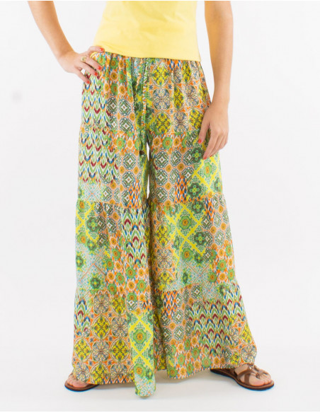 Extra-large patchwork pants
