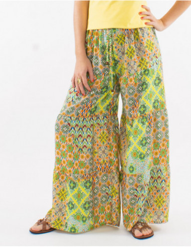 Extra-large patchwork pants