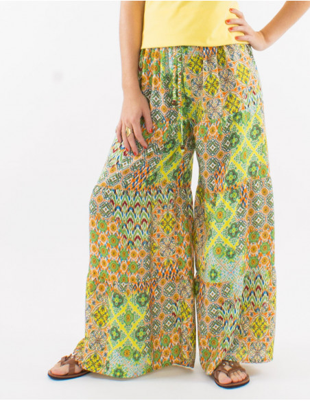 Extra-large patchwork pants