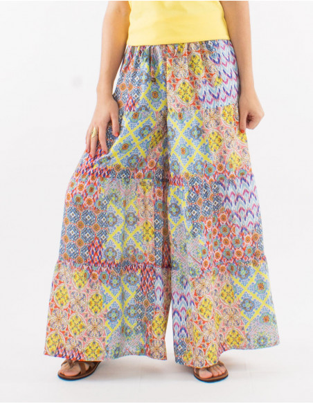 Extra-large patchwork pants