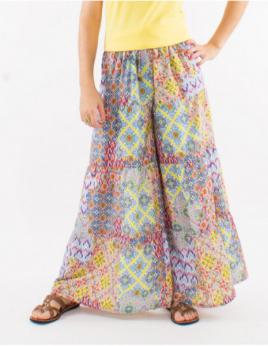 Extra-large patchwork pants