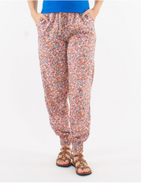 Flower bouquet elasticated pants