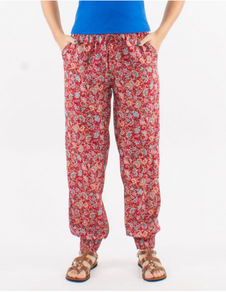 Flower bouquet elasticated pants