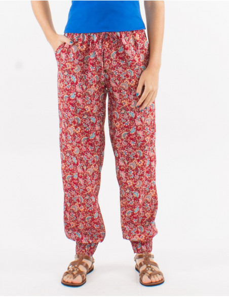 Flower bouquet elasticated pants