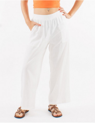 Fluid summer pants in linen