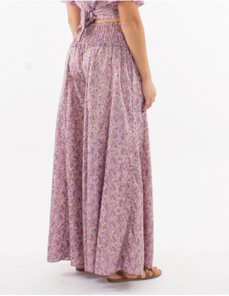 Pantalon large original cachemire doré