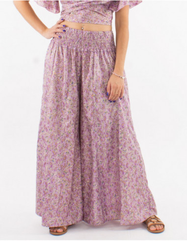 Pantalon large original cachemire doré