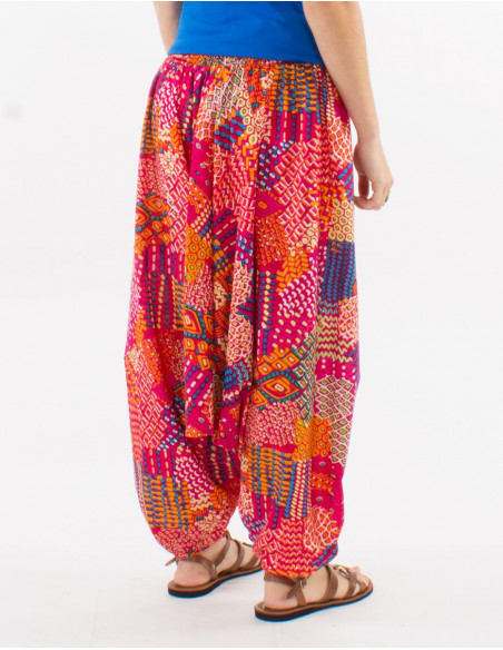 Sarouel baba cool bariolé en coton