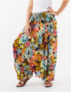 Tropical-print viscose saroual 2