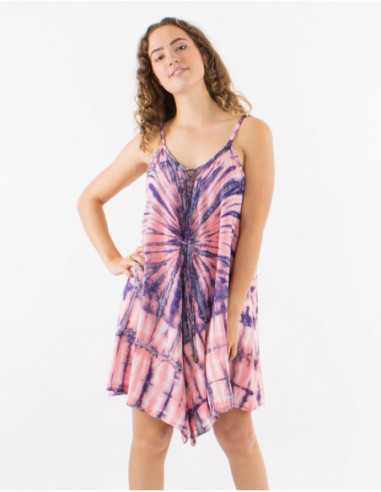 Combishort oversize hippie Tie and Dye