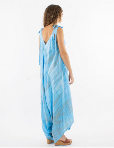 Tie and Die beach pant jumpsuit