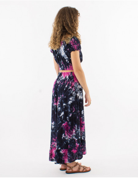 Ensemble crop top jupe Tie and Dye