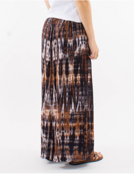 Tie and Dye high-waisted pareo pants