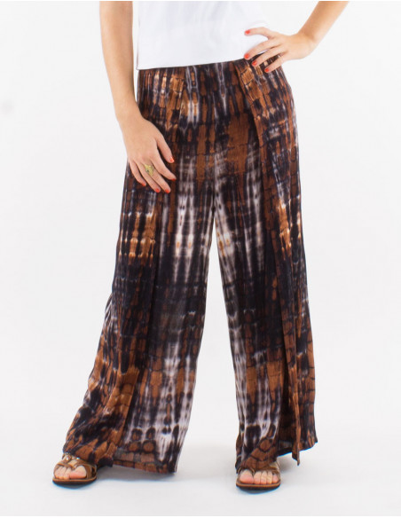 Tie and Dye high-waisted pareo pants