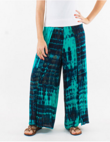 Pantalon paréo taille haute Tie and Dye