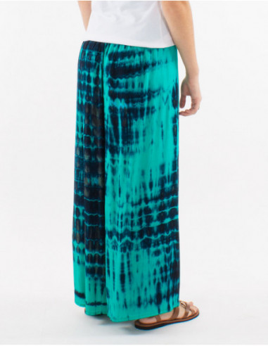 Pantalon paréo taille haute Tie and Dye