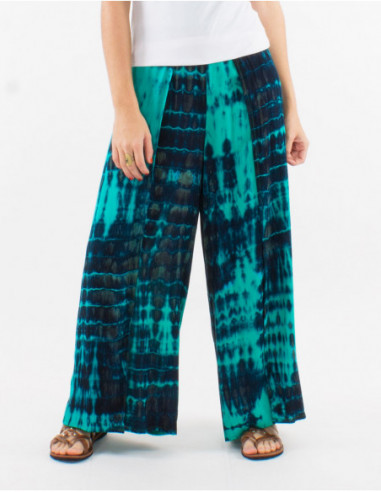 Tie and Dye high-waisted pareo pants