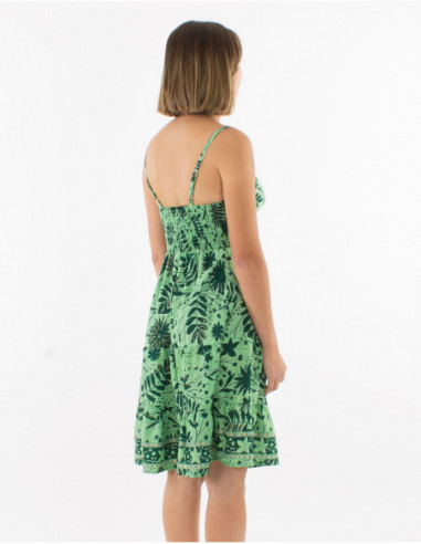 Short summer dress floral boho ruffles