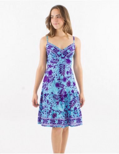 Short summer dress floral boho ruffles
