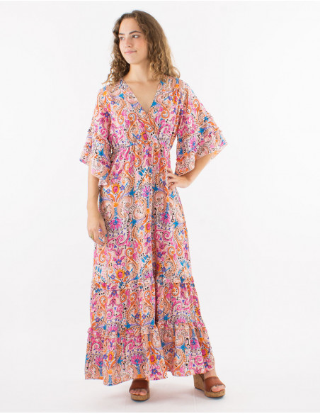 Cashmere patterns bohemian dress