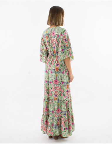 Cashmere patterns bohemian dress