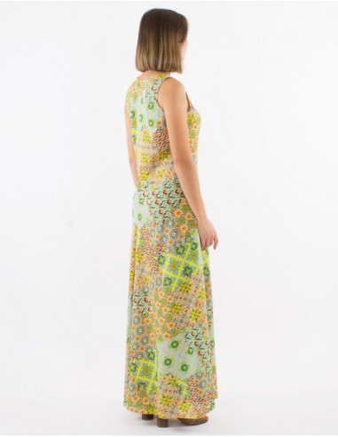 Colorful patchwork patterns dress