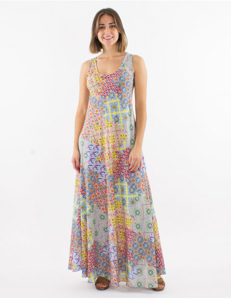 Colorful patchwork patterns dress